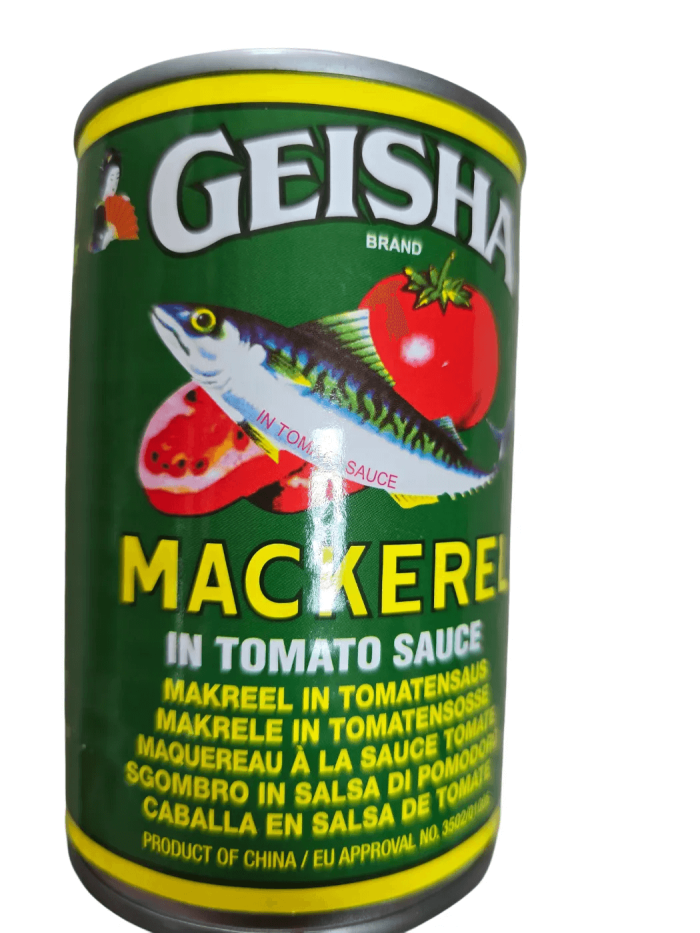 Geisha brand mackerel in tomato sauce 425g – Groceroom – Grocery Store